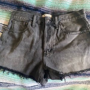 Black high waisted jean shorts